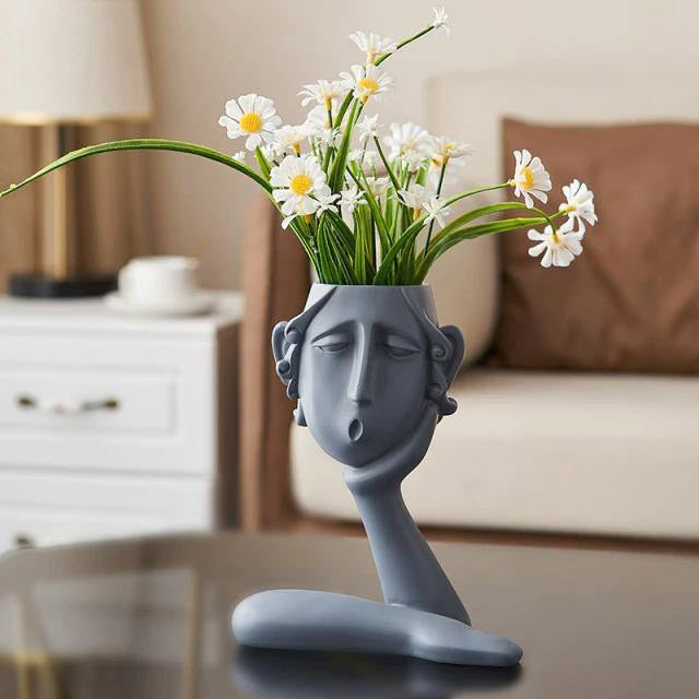 Emotional Faces Planter Sculptures Medium Face Planters