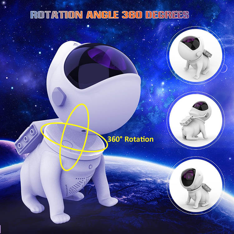 Space Dog Galaxy Star Projector 21 In 1 - 360° Rotatable Galaxy Projector with Speaker, Remote, Bluetooth & App Control Galaxy Star Projector