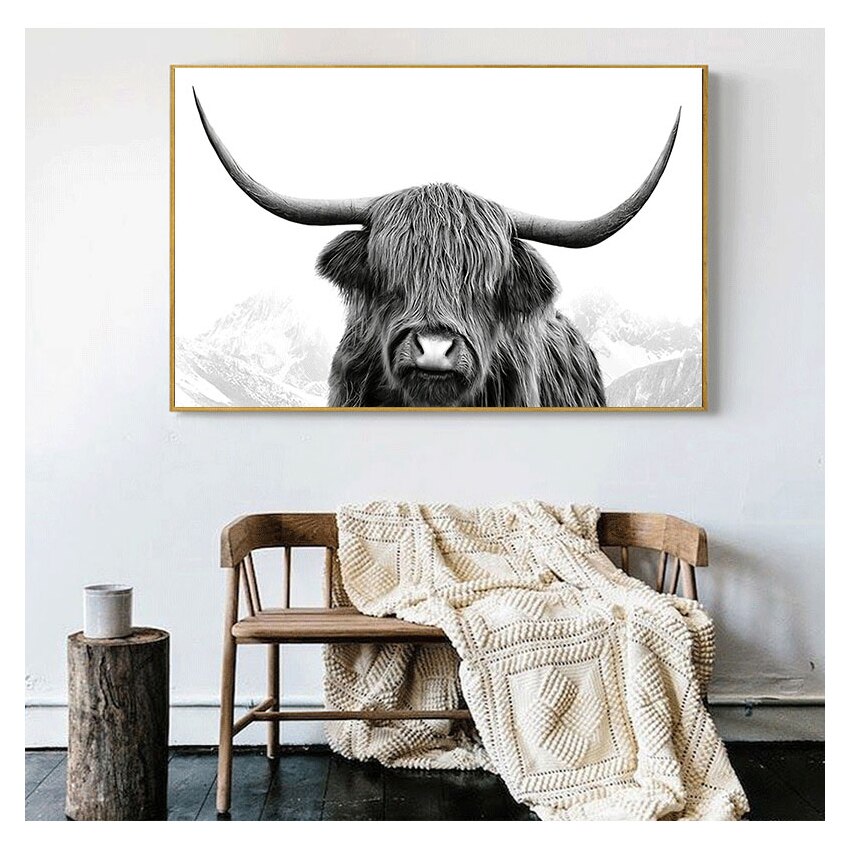 Wild Highland Cow Canvas Canvas