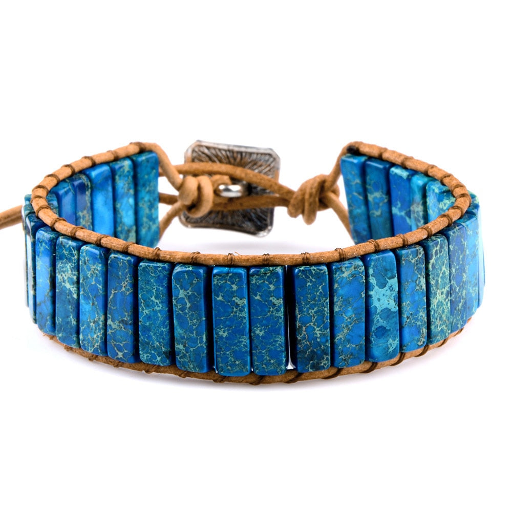 Natural Gem Leather Tibetan Bracelet Tibetan Bracelet