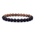 Volcanic Stone Bracelet Black & Wood I Men's Bracelet