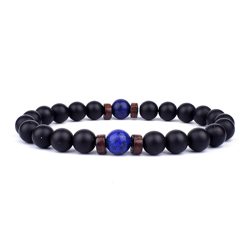 Volcanic Stone Bracelet Black IV Men's Bracelet