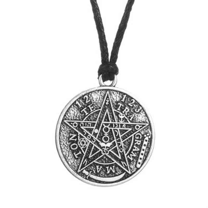 Nordic Anchor Compass Necklace - Personalized Hip Hop Fashion Jewelry for Men Style 14-Silver Men's Necklace