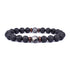 Volcanic Stone Bracelet Black V Men's Bracelet