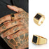 Majestic Eagle Signet Ring - Gold Plated Stainless Steel Men's Band Style 3 Men's Rings