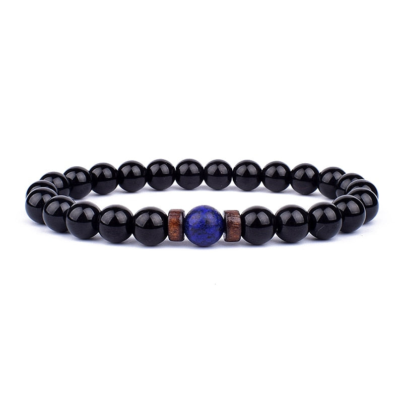 Volcanic Stone Bracelet Black III Men's Bracelet