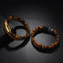 Tiger Eye Leather Bracelet With Metal Clasp Men's Bracelet