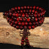 Wooden Rosary Beads Bracelet Dark Red Rosary Beads Bracelet