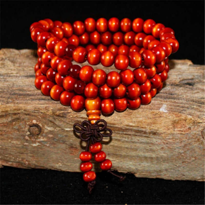 Wooden Rosary Beads Bracelet Red Rosary Beads Bracelet