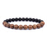 Volcanic Stone Bracelet Black & Wood II Men's Bracelet