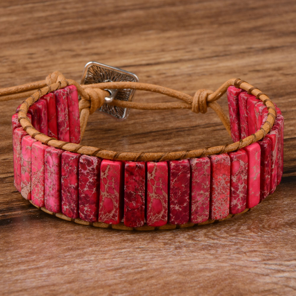 Natural Gem Leather Tibetan Bracelet Tibetan Bracelet