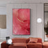 Pink & Gold Shimmer Modern Art Rich Red Canvas