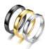 Stylish Stainless Steel Men's Ring - Classic Round Finger Band Jewelry Gift Men's Rings