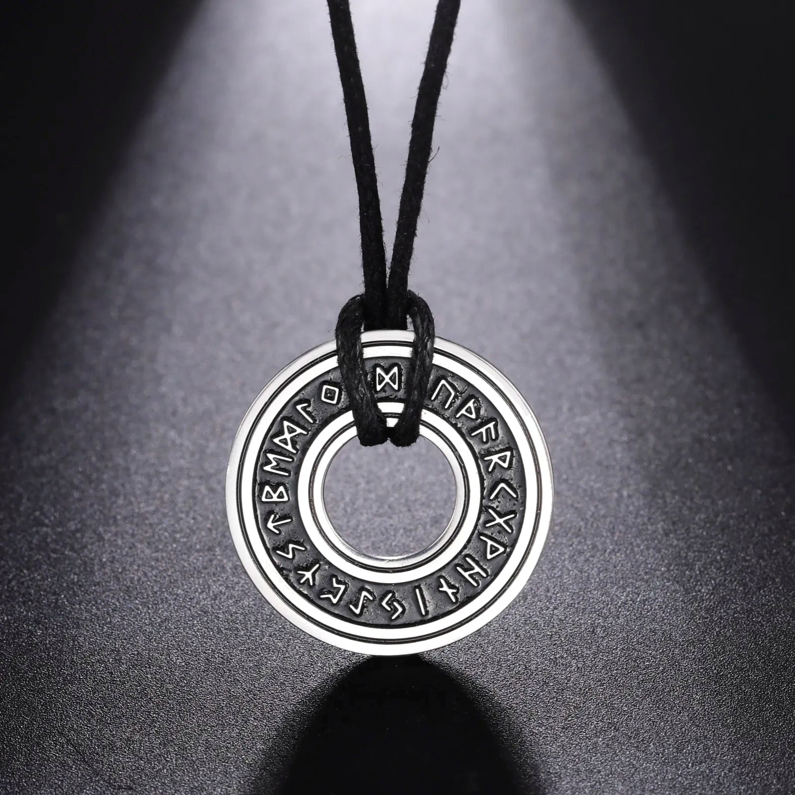 Norse Rune Necklace - Vintage Stainless Steel Pendant for Men Men's Necklace