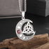 Witch Knot Necklace - Stainless Steel Celtic Knot Pendant Style 14-Silver Men's Necklace