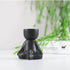 Little Human Ceramic Succulent Planter Ceramic Planter Meditating - Black Planters