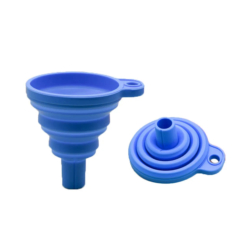 Universal Silicone Engine Funnel - Foldable and Portable for Auto Oil and Fluid Changes