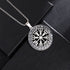 Nordic Anchor Compass Necklace - Personalized Hip Hop Fashion Jewelry for Men Style 22-Silver Men's Necklace