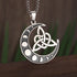 Witch Knot Necklace - Stainless Steel Celtic Knot Pendant Style 10-Silver Men's Necklace