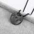 Ares Spartan Helmet Necklace - Vintage Handmade Charm Pendant for Men Style 22 - Black Men's Necklace