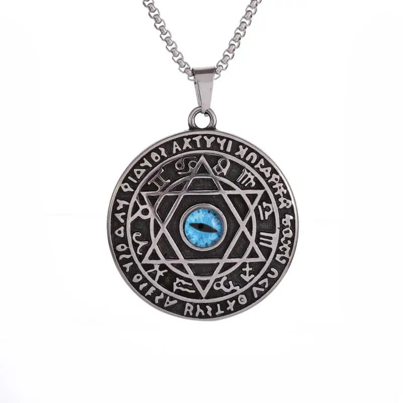 Eye of Horus Necklace - Ancient Egypt Protection Pendant Style 6-Blue Men's Necklace