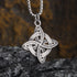 Witch Knot Necklace - Stainless Steel Celtic Knot Pendant Style 41-Silver Men's Necklace