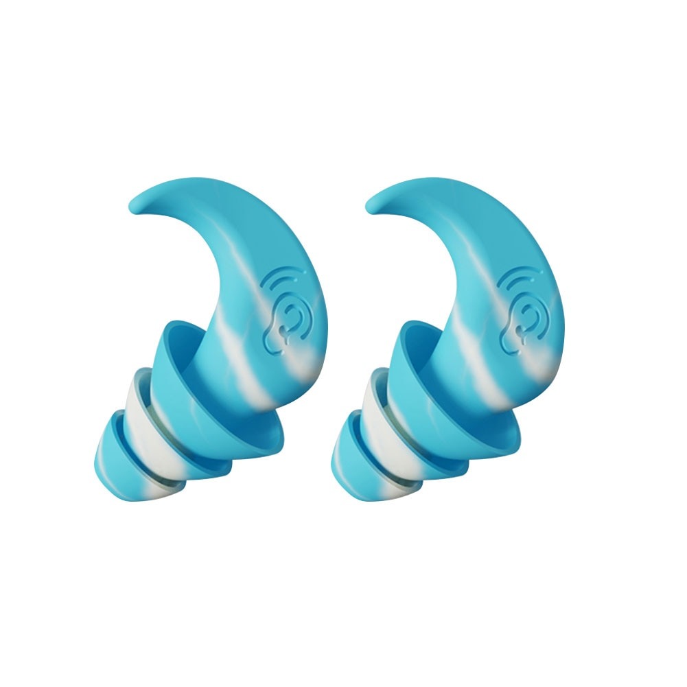 Triple-Layer Noise Cancelling Ear Plugs - Earplugs for Sleeping, Concerts and More Triple-Layer | Blue-White Noise Cancelling Ear Plugs