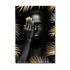 African Woman Art Canvas - Touch of Gold & Silver Gold Shapes Canvas