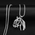 Ares Spartan Helmet Necklace - Vintage Handmade Charm Pendant for Men Style 37 - Silver Men's Necklace