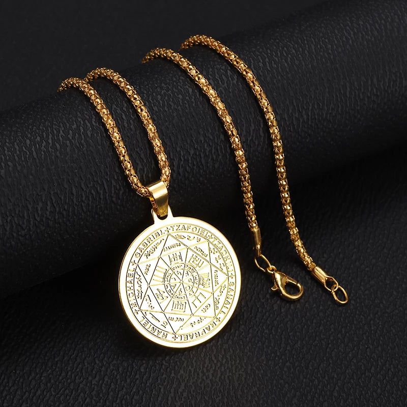 Nordic Anchor Compass Necklace - Personalized Hip Hop Fashion Jewelry for Men Style 34-Gold Men's Necklace