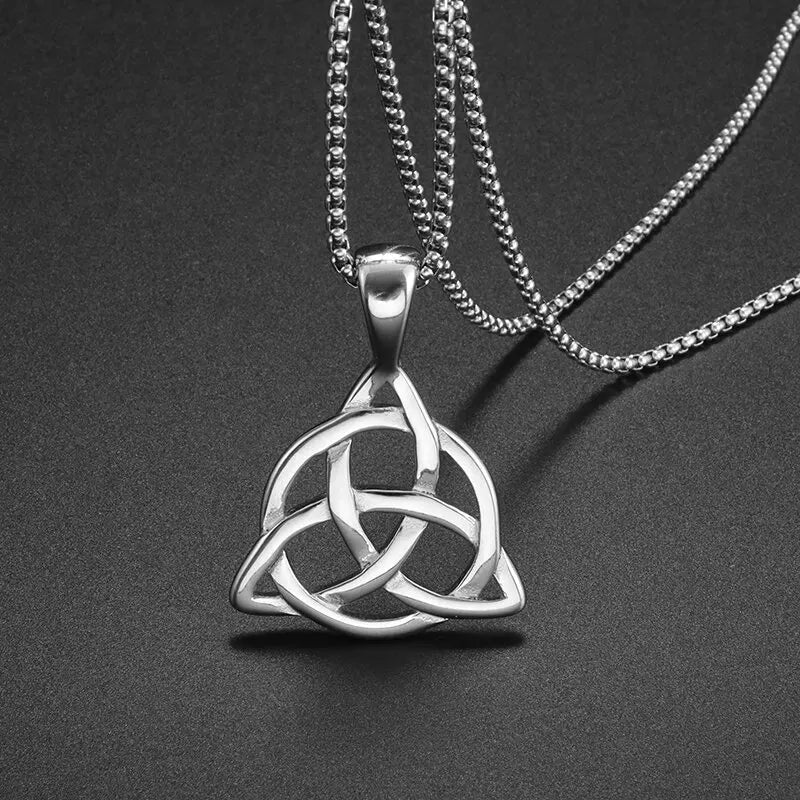 Nordic Anchor Compass Necklace - Personalized Hip Hop Fashion Jewelry for Men Style 39-Silver Men's Necklace