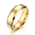 Sleek Gold Stainless Steel Men's Rings Set - Glossy Stackable Finger Bands Style 8 Men's Rings