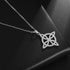Witch Knot Necklace - Stainless Steel Celtic Knot Pendant Style 43-Silver Men's Necklace