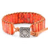 Natural Gem Leather Tibetan Bracelet Orange Tibetan Bracelet