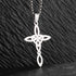 Witch Knot Necklace - Stainless Steel Celtic Knot Pendant Style 40-Silver Men's Necklace