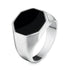 Geometric Metal Signet Ring for Men - Stylish Punk Fashion Jewelry H1 Men's Rings