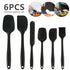 6-Piece Silicone Spatula Set - Food Grade, Heat Resistant Turners for Cooking, Baking, and Mixing