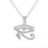 Eye of Horus Necklace - Ancient Egypt Protection Pendant Style 17-Silver Men's Necklace