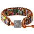 Natural Gem Leather Tibetan Bracelet Multi Color II Tibetan Bracelet