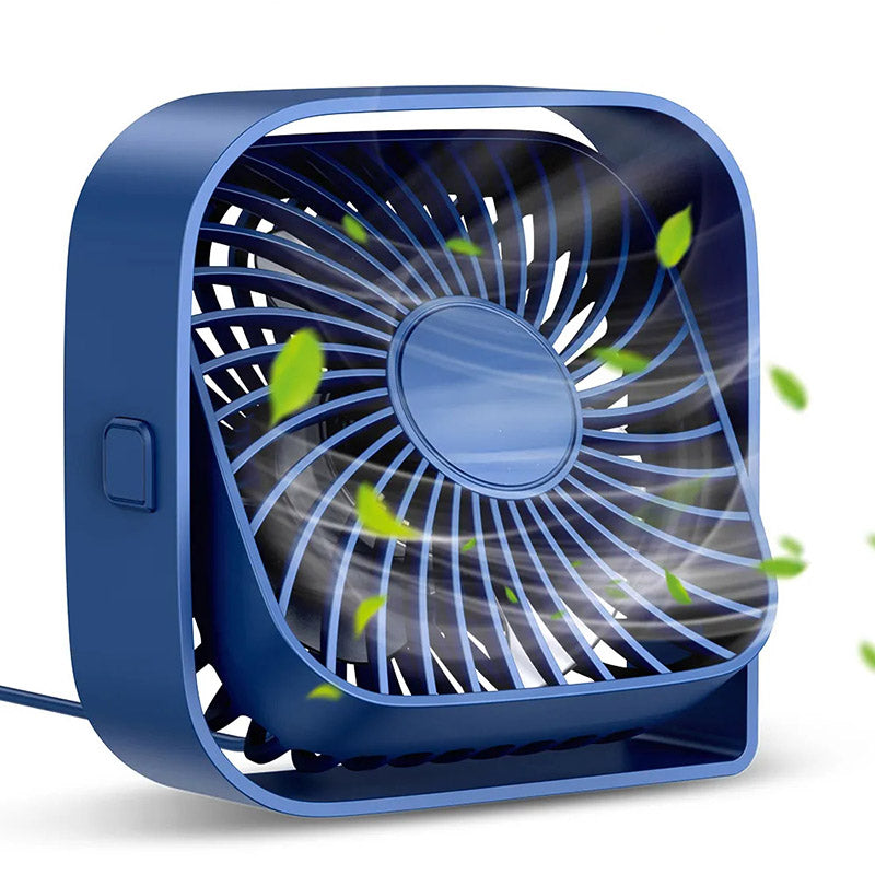 Portable USB Desktop Table Fan With Three Wind Speeds Blue Portable Fan
