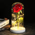 Eternal Galaxy Rose Light Dome White with Red