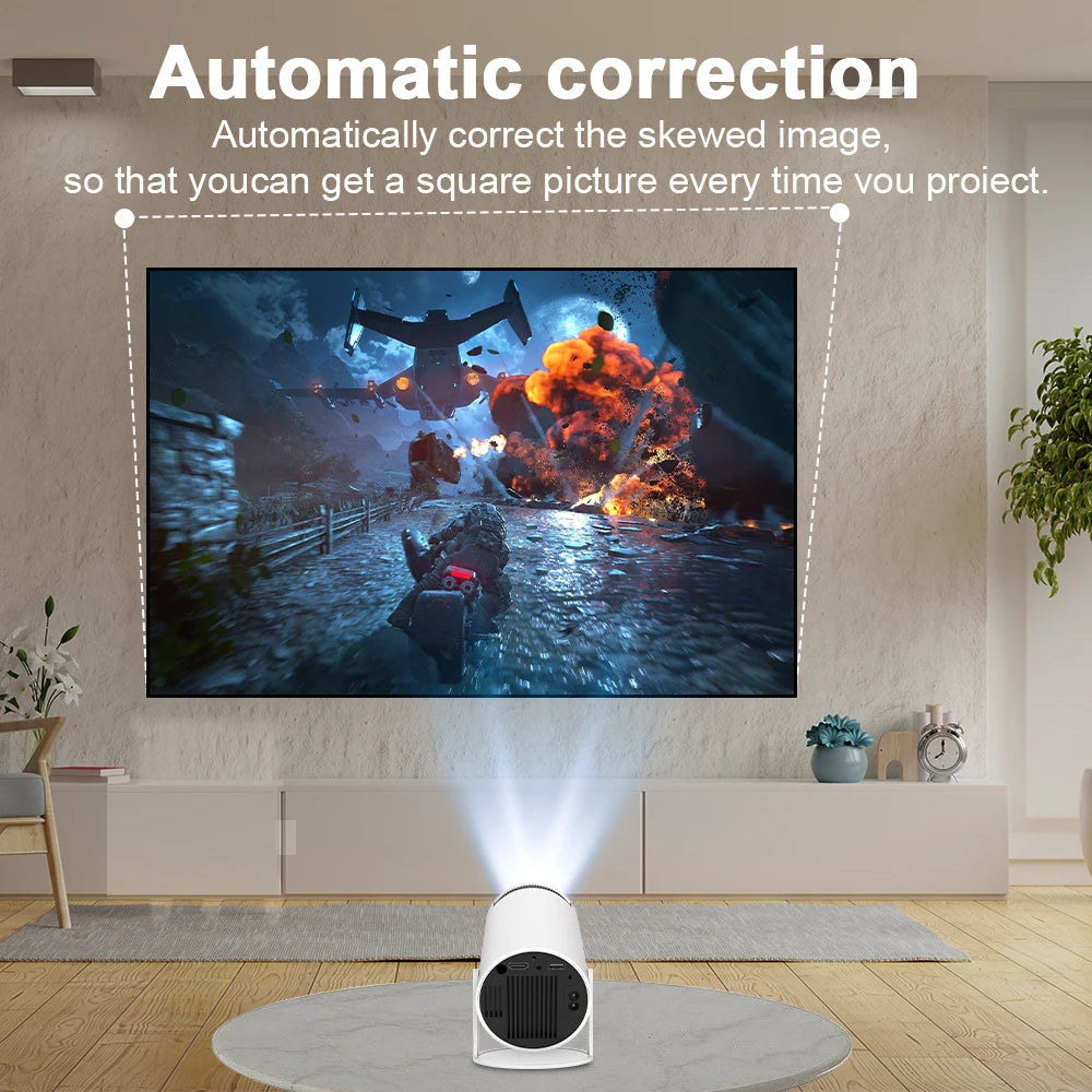 4K Wifi6 Projector - Android 11, 260 ANSI, Dual WIFI, BT5.0, 1280x720P Home Cinema