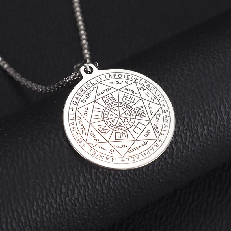 Nordic Anchor Compass Necklace - Personalized Hip Hop Fashion Jewelry for Men Style 33-Silver Men's Necklace