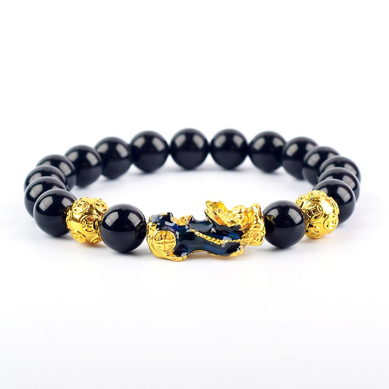 Feng Shui Obsidian Stone Beads Bracelet Black III Feng Shui Obisidian Bracelet