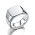 Stylish Stainless Steel Men's Ring - Classic Round Finger Band Jewelry Gift Style 4 Men's Rings