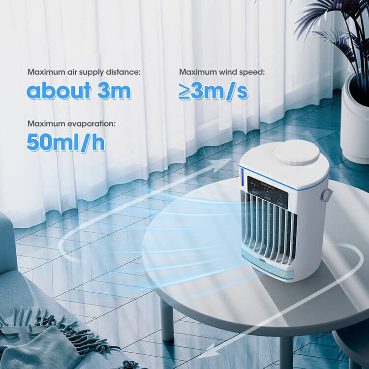 Portable Air Conditioner Fan 3 In 1 - Mini Portable Room Fan With Cooling Mist and Adjustable Wind Speeds Portable Air Conditioner