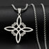 Witch Knot Necklace - Stainless Steel Celtic Knot Pendant Style 29-Silver Men's Necklace
