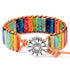 Natural Gem Leather Tibetan Bracelet Multi Color IV Tibetan Bracelet