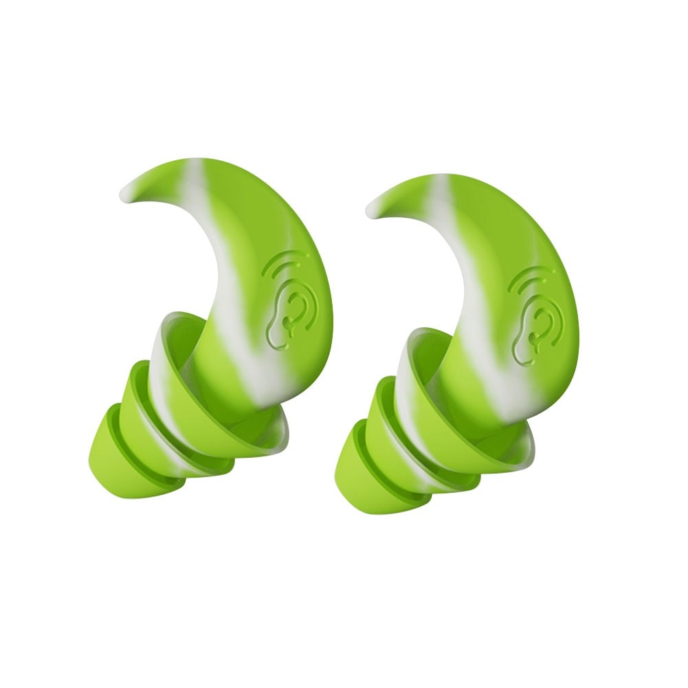 Triple-Layer Noise Cancelling Ear Plugs - Earplugs for Sleeping, Concerts and More Triple-Layer | Green-White Noise Cancelling Ear Plugs