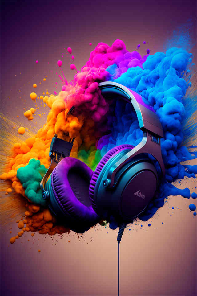80s and 90s Retro Gaming Canvas Misty Headphones Canvas
